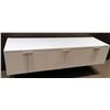 Image 1 : 6-Door Wall-Mount Floating Cabinet System w/ White Stone Top 81 x 24 x 18H