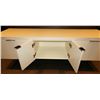 Image 8 : 6-Door Wall-Mount Floating Cabinet System w/ White Stone Top 81 x 24 x 18H