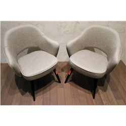Pair of Knoll Saarinen Executive Arm Chairs, Back Ht 31.5”, $1500 Retail Each