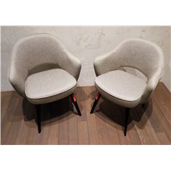 Pair of Knoll Saarinen Executive Arm Chairs, Back Ht 31.5”, $1500 Retail Each