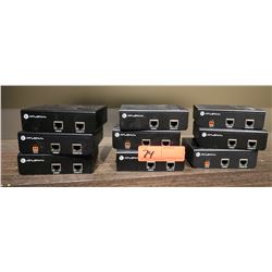 Qty 9 Atlona AT-HDRX-RSNET w/AC Adapters