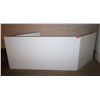 Image 1 : White Geometric Reception Desk/Station  7’ Front, 7' Back, 42” H, 25.5” Depth