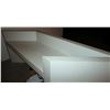 Image 5 : White Geometric Reception Desk/Station  7’ Front, 7' Back, 42” H, 25.5” Depth