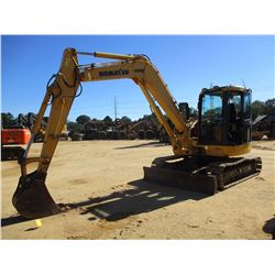 2008 KOMATSU PC88MR-8 HYDRAULIC EXCAVATOR, VIN/SN:5158 - 7' STICK, 18" BUCKET, AUX HYD, BLADE, RUBBE