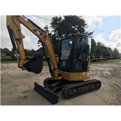 2015 CAT 303.5E EXCAVATOR, VIN/SN:RKY04552 - 24" BUCKET, AUX HYD, 5'-2" STICK, BLADE, A/C, CAB, 12"
