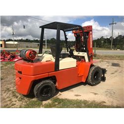 NISSAN 85 FORKLIFT, VIN/SN:UGE03-904768 - 8500LB CAPACITY, 3 STAGE MAST, 4' FORKS, SIDE SHIFT, LP, S
