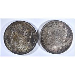 1885-O & 1898 MORGAN DOLLARS  CH BU