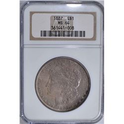 1887 MORGAN DOLLAR NGC MS64