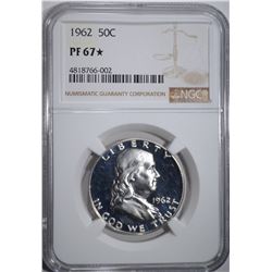 1962 FRANKLIN HALF DOLLAR NGC PF67*