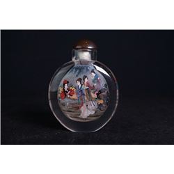 An inside-painted glass "Ladies" snuff bottle.