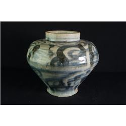 A Qing Dynasty Blue-and-White Jar.