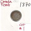 Image 1 : 1870 Canadian Silver 5 Cent