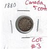 Image 1 : 1880 H Canadian Silver 5 Cent