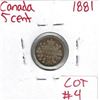 Image 1 : 1881 Canadian Silver 5 Cent
