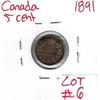 Image 1 : 1891 Canadian Silver 5 Cent