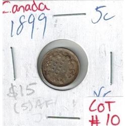 1899 Canadian Silver 5 Cent