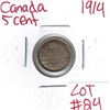 Image 1 : 1914 Canadian Silver 5 Cent