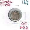 Image 1 : 1916 Canadian Silver 5 Cent