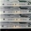 Image 3 : Lot of 4 $20 Consecutive Serial Number 1991 Canadian Banknotes UNC ($80 FV)