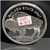 Image 1 : 5 Troy Ounces .999 Fine Silver Buffalo Golden State Mint