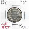 Image 1 : 1902 H Canadian Silver 25 Cent