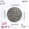 Image 1 : 1903 Canadian Silver 25 Cent