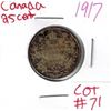 Image 1 : 1917 Canadian Silver 25 Cent