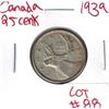 Image 1 : 1939 Canadian Silver 25 Cent