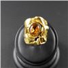 Image 2 : Ladies 22kt Gold ring with Madeira Citrine
