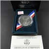 Image 1 : 1991 Korean War Memorial UNC Silver Dollar US MInt with box & COA
