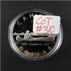 1984 Canadian Commemorative PROOF Silver Dollar