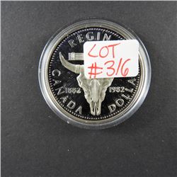 1982 Canadian Commemorative PROOF Silver Dollar REGINA