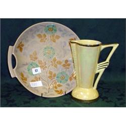 Beswick twin handled dish No. 427 plus an Art Deco stylised jug