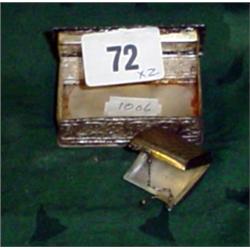 Silver hallmarked box embossed with cherubs on lid Birmingham 1981 plus a miniature silver hallmarke