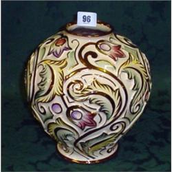 Large Wade Heath oval vase with floral decoration