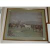 Image 1 : Large glazed and framed hunting print by Alfred Munnings