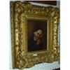 Image 2 : Two small 19c oil on board of old lady and gent in heavy gilded frames 5" x 6.5"