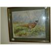 Image 1 : Glazed and framed watercolour of pheasant signed Farnham