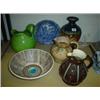Image 1 : Six decorative china items to include shorter jug, Spode bowl and Art Nouveau vase