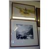 Image 1 : Two framed water colours plus a coloured framed drawing of a coach