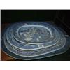 Image 1 : Five large blue and white Willow pattern meat plates in graduated sizes (some superficial damage)