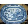 Image 1 : Large 19th Century willow pattern meat plate