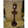 Image 1 : Turned mahogany smoking stand comprising ashtray and holder