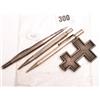 Image 1 : Three silver propelling pencils together with a silver cross