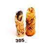 Image 1 : A carved netsuke in the form of a geisha together with erotic carved monk