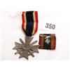 Image 1 : WWII Third Reich medal, merit bronze with swords plus small contemporary Luftwaffa Bar