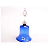 Image 1 : Victorian blue and clear glass bell approx. 12" high (clapper missing)