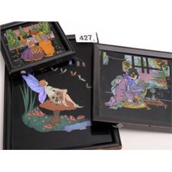 Three natural butterfly wing pictures, USA c1924