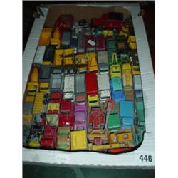 Box of playworn diecast Lesney toys