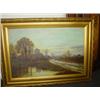 Image 1 : A pair of framed oil on canvas landscape scenes by Joel Owen signed and dated 1921 both 20" x 30"